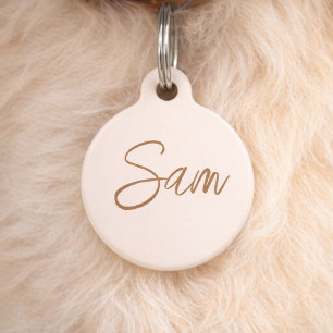 Personalisierter einfacher Monogramm-Hundename  Haustiermarke