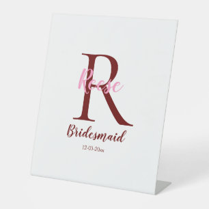 personalisierter einfacher Name in Monogramm Sockelschild
