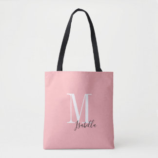 Personalisierter einfacher Name und Monogramm rosa