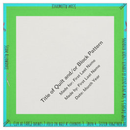 Personalisierter einfacher Quilt-Label-Corner Stoff