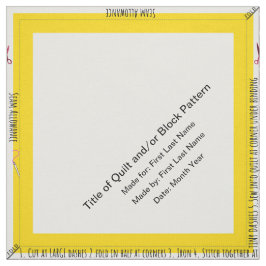 Personalisierter einfacher Quilt-Label-Corner Stoff