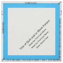 Personalisierter einfacher Quilt-Label-Corner Stoff