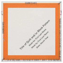 Personalisierter einfacher Quilt-Label-Corner Stoff
