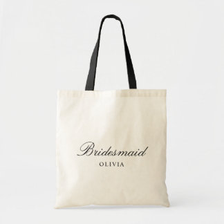 Personalisierter einfacher stilvoller Schrift Brau Tragetasche
