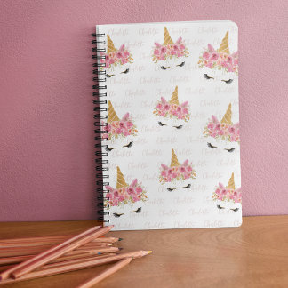 Personalisierter Einhorn Wiederholungsname Mit Mon Notizbuch