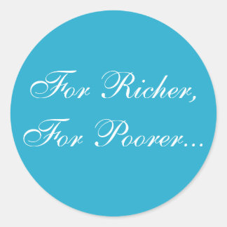 Personalisierter Einladungsstift blau Runder Aufkleber