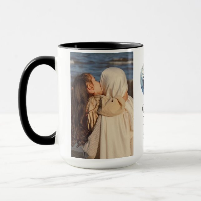 Personalisierter einzigartiger Fotobecher-Geschenk Tasse (Links)