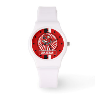 Personalisierter Eis-Hockeyspieler Armbanduhr
