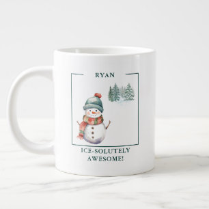 Personalisierter "Eis-olutiv Großartiger!" Schneem Jumbo-Tasse