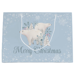 Personalisierter Eisbär Weihnachten Große Geschenktüte