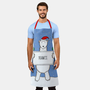 Personalisierter Eisbär Weihnachten Schürze