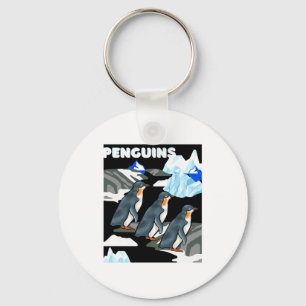 Personalisierter Eisberg Antarktischer Pinguin Her Schlüsselanhänger