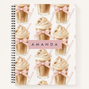 Personalisierter Eiscafé-Coquette-Muster Notizbuch