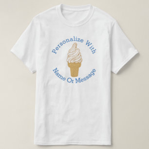 PERSONALISIERTER Eiscreme-Kegel T-Shirt
