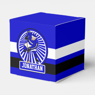 Personalisierter Eishockey-Spieler Blue Geschenkschachtel