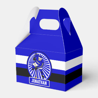 Personalisierter Eishockey-Spieler Blue Geschenkschachtel