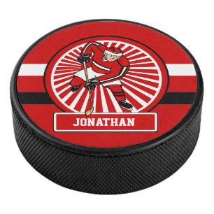 Personalisierter Eishockeyspieler Eishockey Puck