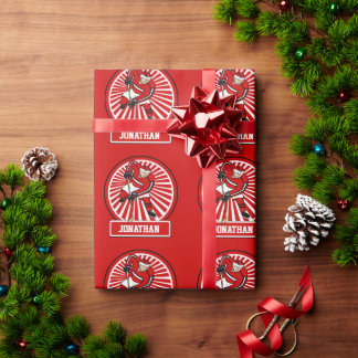 Personalisierter Eishockeyspieler Geschenkpapier