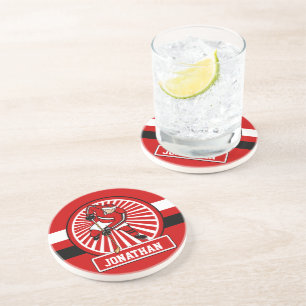 Personalisierter Eishockeyspieler Getränkeuntersetzer