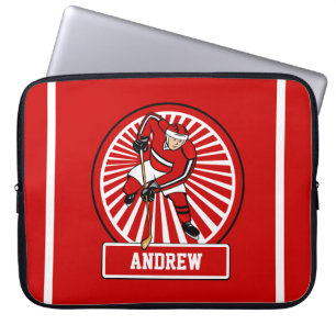 Personalisierter Eishockeyspieler Laptopschutzhülle
