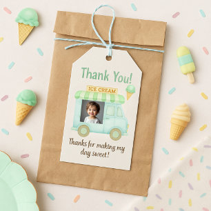 Personalisierter Eiskrem LKW Vielen Dank Tag Kin Geschenkanhänger