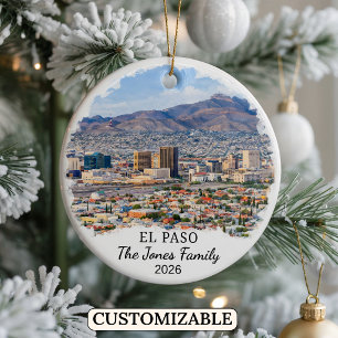 Personalisierter El Paso-Schmuck, Benutzerdefinier Keramik Ornament
