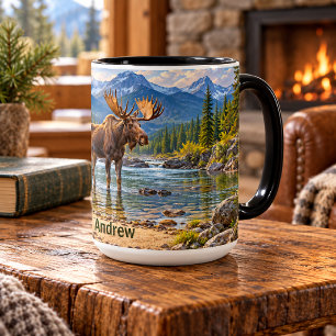 Personalisierter Elchbergfluss Tasse