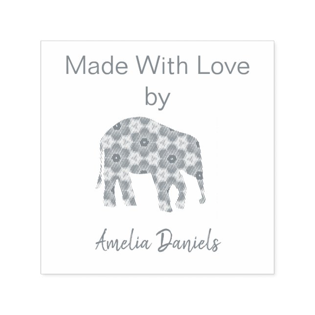 Personalisierter Elefant aus Liebe Permastempel (Design)