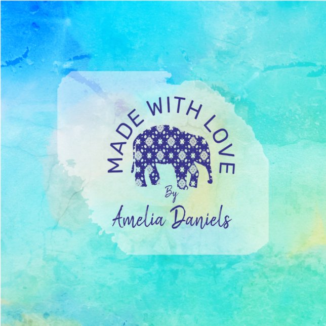 Personalisierter Elefant aus Liebe Permastempel (Von Creator hochgeladen)