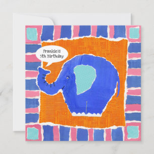 Personalisierter Elefant zum Geburtstag
