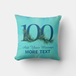 Personalisierter eleganter 100. Geburtstags-Jahrhu Kissen