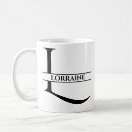 Personalisierter Eleganter Anfangsbuchstabe L Kaffeetasse