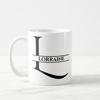 Personalisierter Eleganter Anfangsbuchstabe L Kaffeetasse