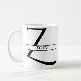 Personalisierter Eleganter Anfangsbuchstabe Z Kaffeetasse
