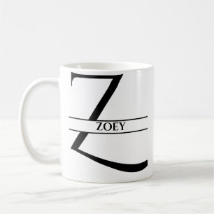 Personalisierter Eleganter Anfangsbuchstabe Z Kaffeetasse