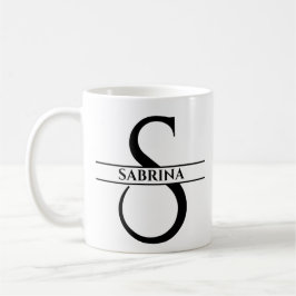 Personalisierter Eleganter Anfangsbuchstaben S Kaffeetasse