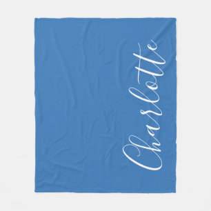 Personalisierter Eleganter Blue Minimalistischer S Fleecedecke
