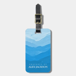 Personalisierter eleganter Blue Outdoor Gepäckträg Gepäckanhänger