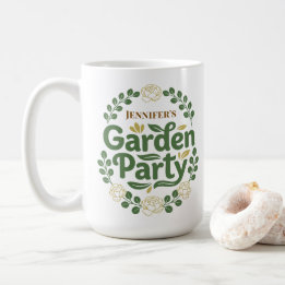 Personalisierter eleganter botanischer Gartenparty Kaffeetasse