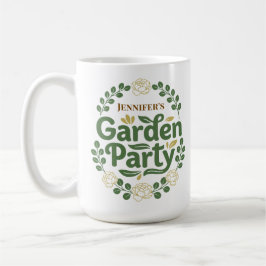 Personalisierter eleganter botanischer Gartenparty Kaffeetasse