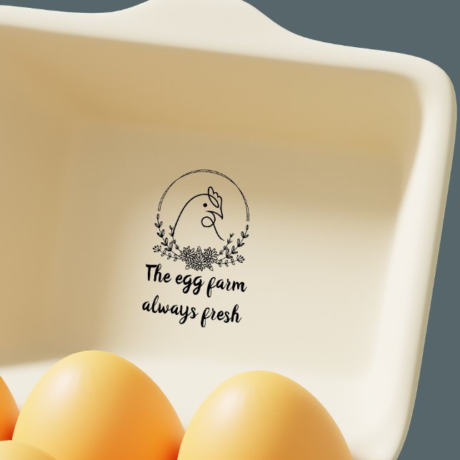 Personalisierter, eleganter Eier aus Monogramm Gummistempel (Personalized Elegant Monogram Eggs Farmhouse Rubber Stamp)