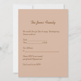 Personalisierter Eleganter Erntedank unterhaltsam Einladung