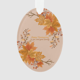 Personalisierter Eleganter Erntedank unterhaltsam Ornament