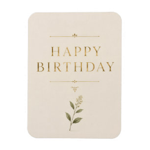 Personalisierter eleganter Geburtstag mit Antikgol Magnet