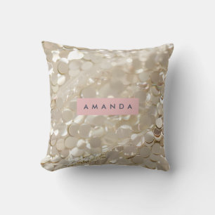 Personalisierter Eleganter Gold Pailletten Glamour Kissen