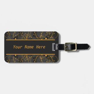 Personalisierter, eleganter Goldleaf-Gepäcktag Gepäckanhänger