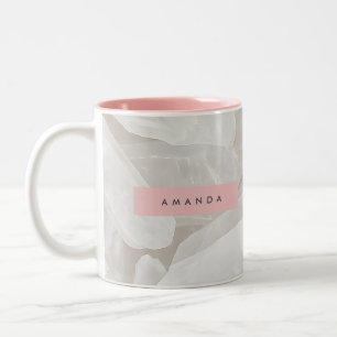 Personalisierter eleganter klarer Quarzkristall Zweifarbige Tasse