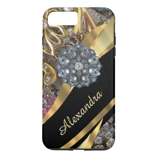 Personalisierter eleganter Kristall Case-Mate iPhone Hülle (Rückseite)