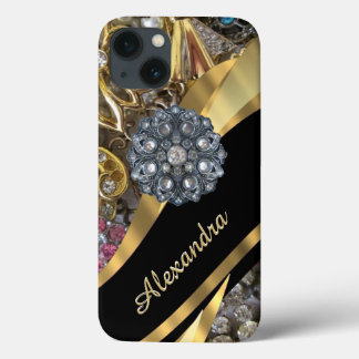 Personalisierter eleganter Kristall iPhone 13 Hülle