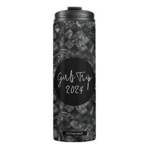 Personalisierter Eleganter Mädchen-Trip Faux Glitt Thermosbecher